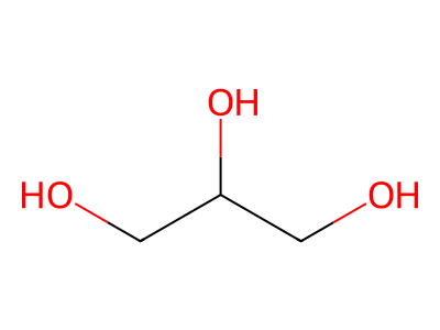 Glycerol molecular structure