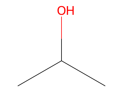 Isopropanol molecular structure