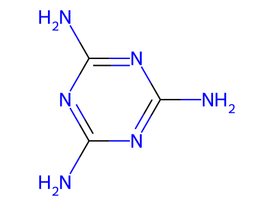 Melamine molecular structure